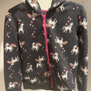 Unicorn Hoodie - Black and Pink